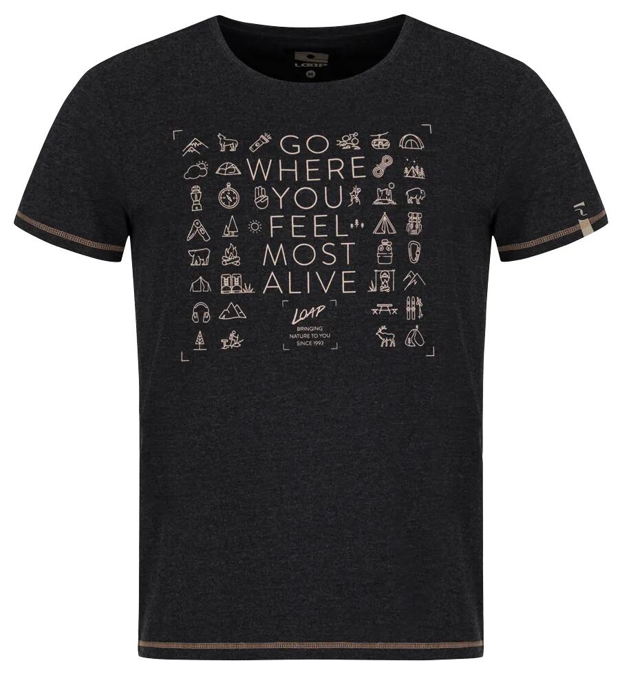 T-shirt męski Loap Alexus Czarny