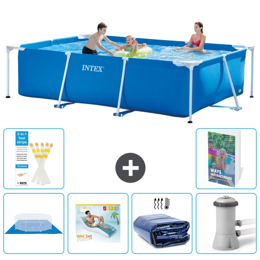 INTEX Basen ze stelażem Prostokątny - 300x200x75 cm - 7-częściowy S171