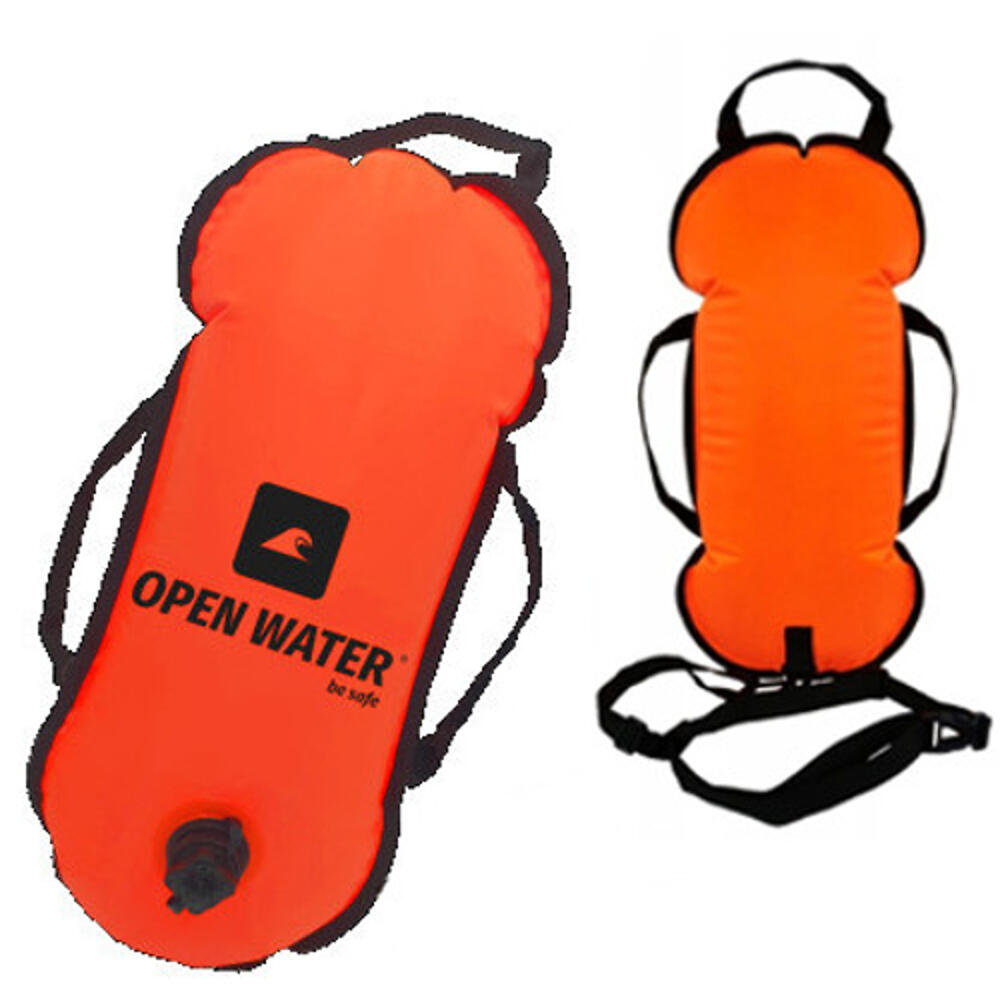 Dmuchana bojka asekuracyjna do pływania OpenWater z uchwytami lekka kompaktowa