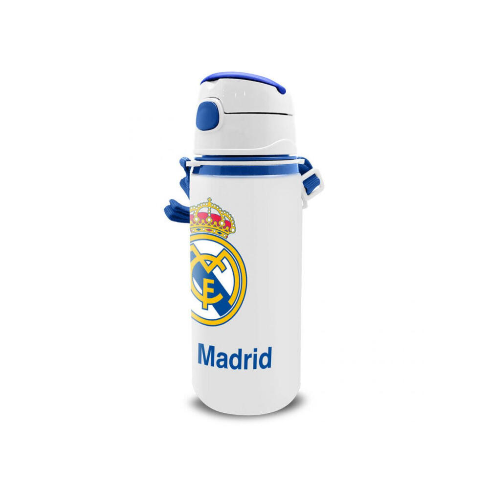 Real Madryt bidon aluminiowy z ustnikiem i paskiem 600 ml wielokolorowy