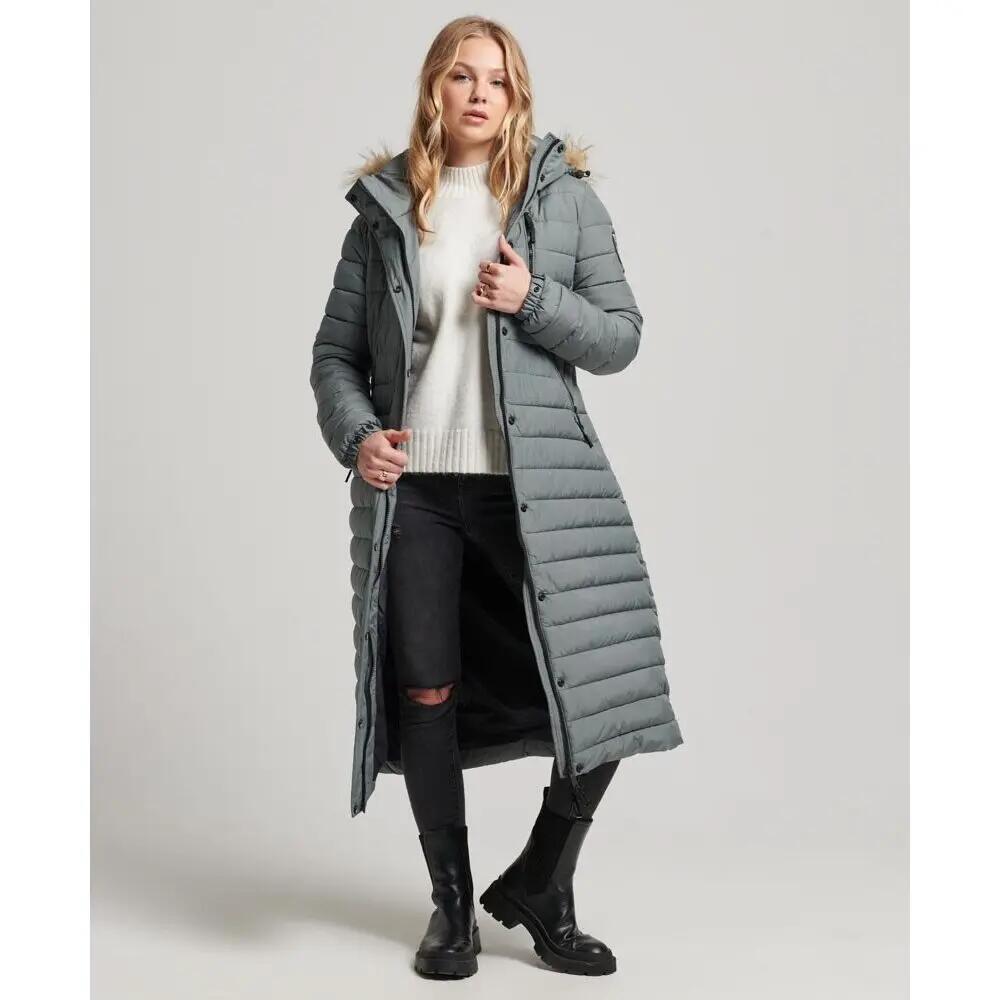 Damska długa kurtka z kapturem Superdry Fuji