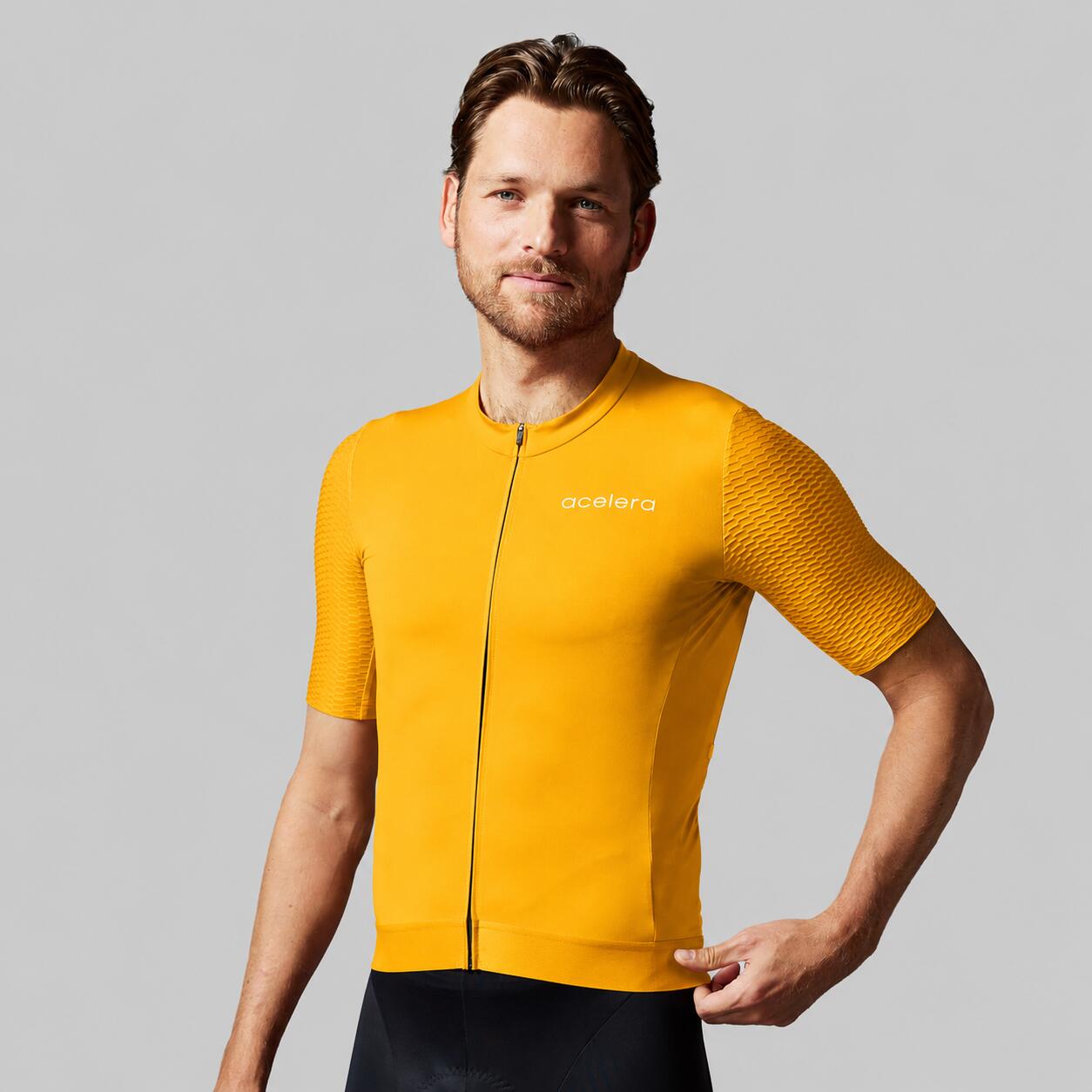 Intermediate Koszulka rowerowa szosowa męska krótki rękaw