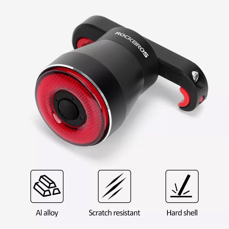 Lampka rowerowa tylna Rockbros TL907Q51 LED USB ze światłem STOP pod siodło