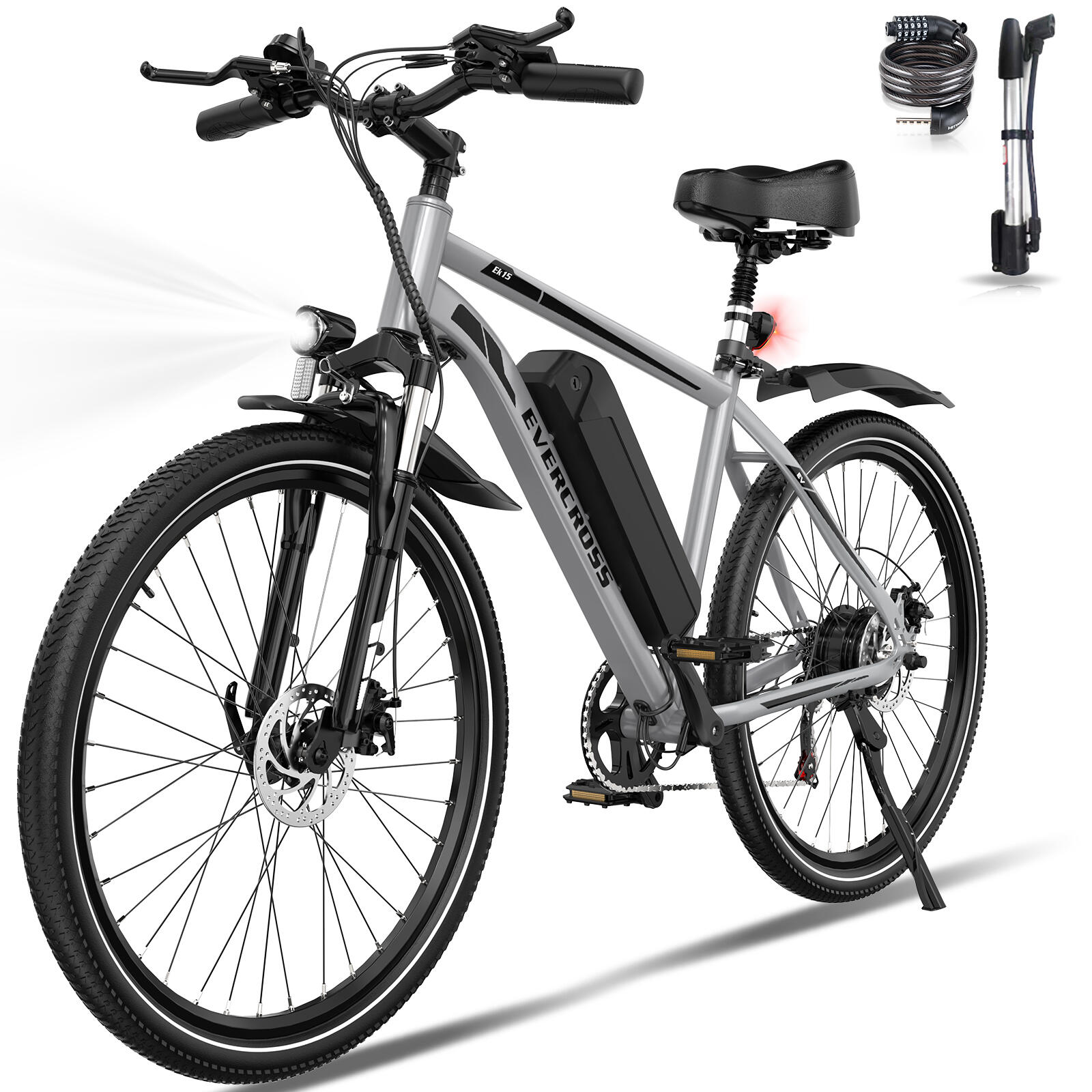 Rower Elektryczny Górski 27 5 - Bateria 468Wh - 7 Biegów - Amortyzacja -EK15