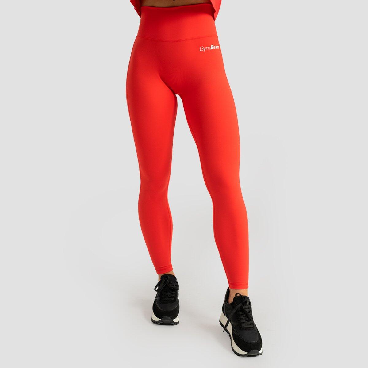 Legginsy damskie fitness z wysokim stanem czerwone Limitless