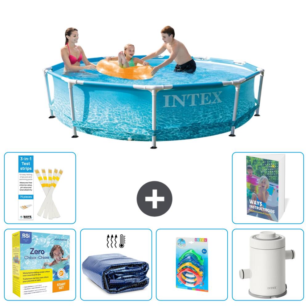 INTEX Basen ze stelażem Okrągły - 305x76 cm - 7-częściowy S7