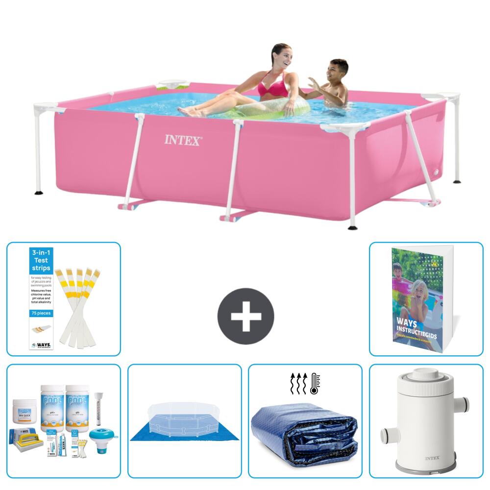 INTEX Basen ze stelażem Prostokątny - 220x150x60 cm - 7-częściowy S115