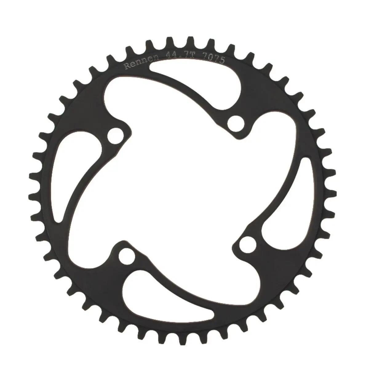 Aluminiowa korona 4 gwintowane śruby Rennen 104 mm 3/32 45T