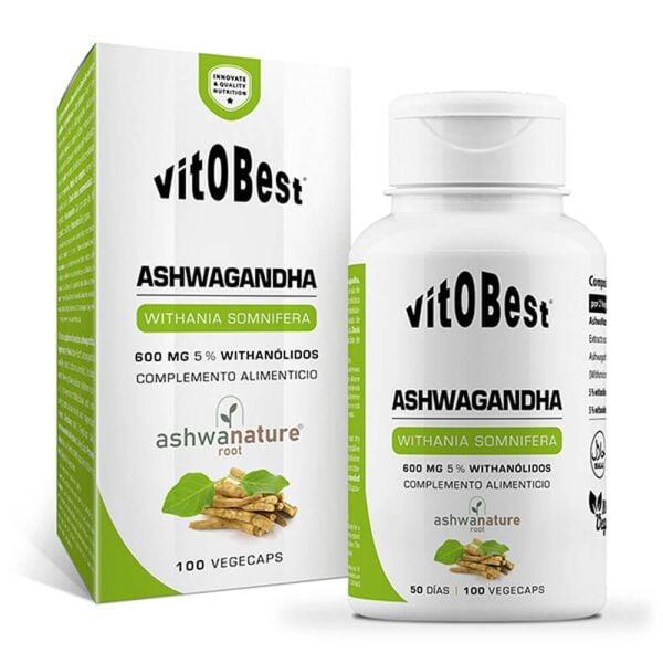 Ashwagandha (Ashwanature Root®) - 100 Kapsułek Roślinnych VitoBest
