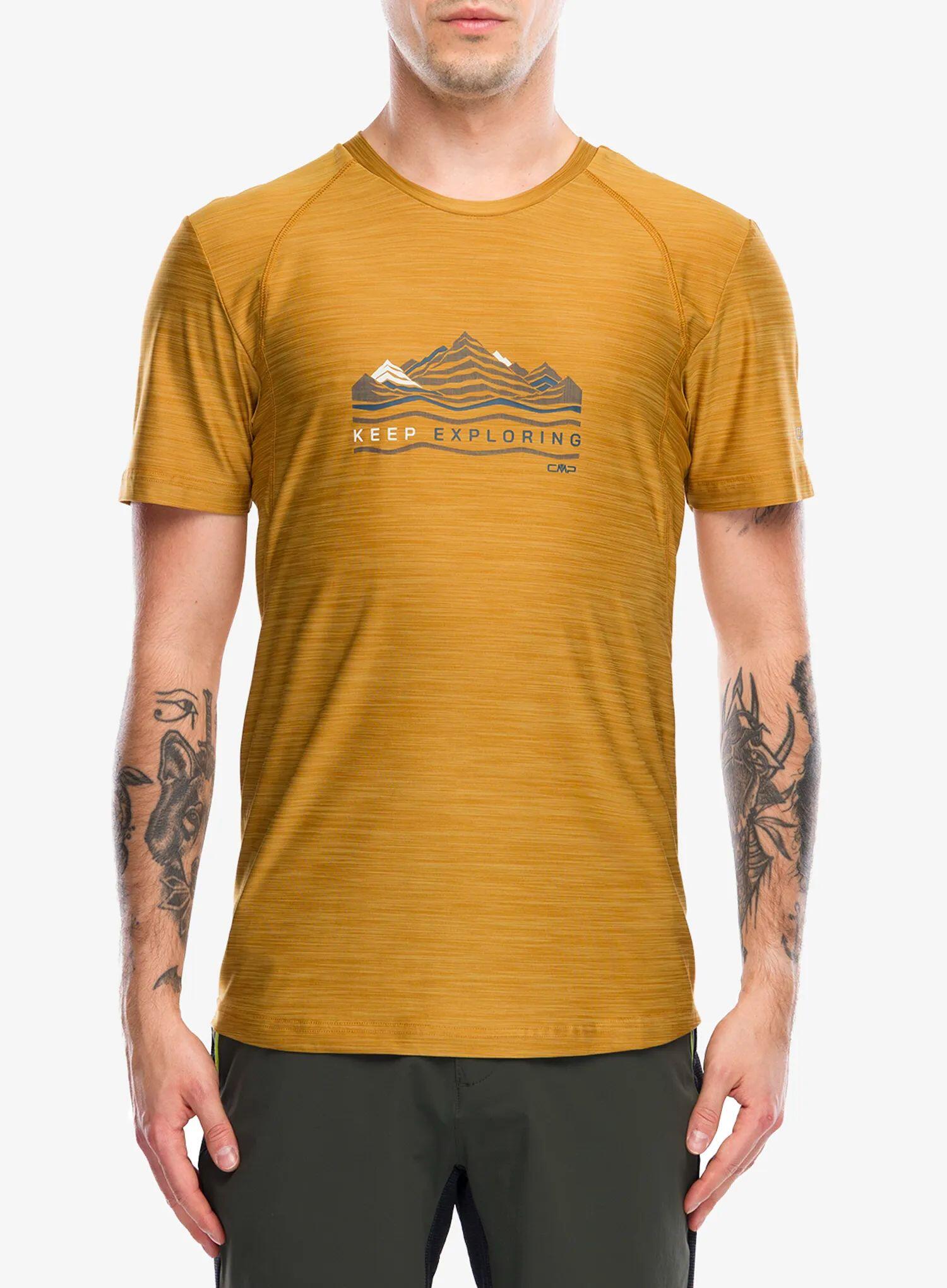 Koszulka z nadrukiem CMP Toto T-Shirt Melange Stretch Jersey