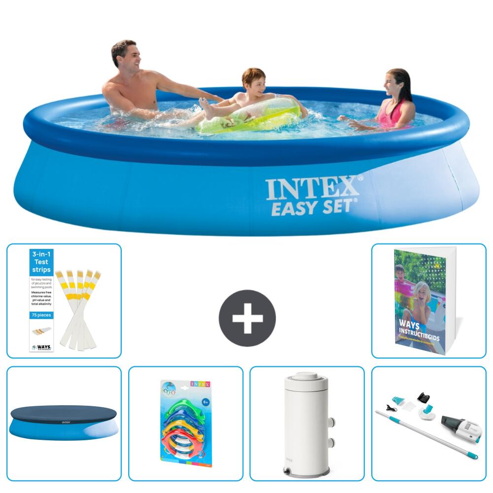 INTEX Basen Easy Set Okrągły - 366x76 cm - 7-częściowy S95