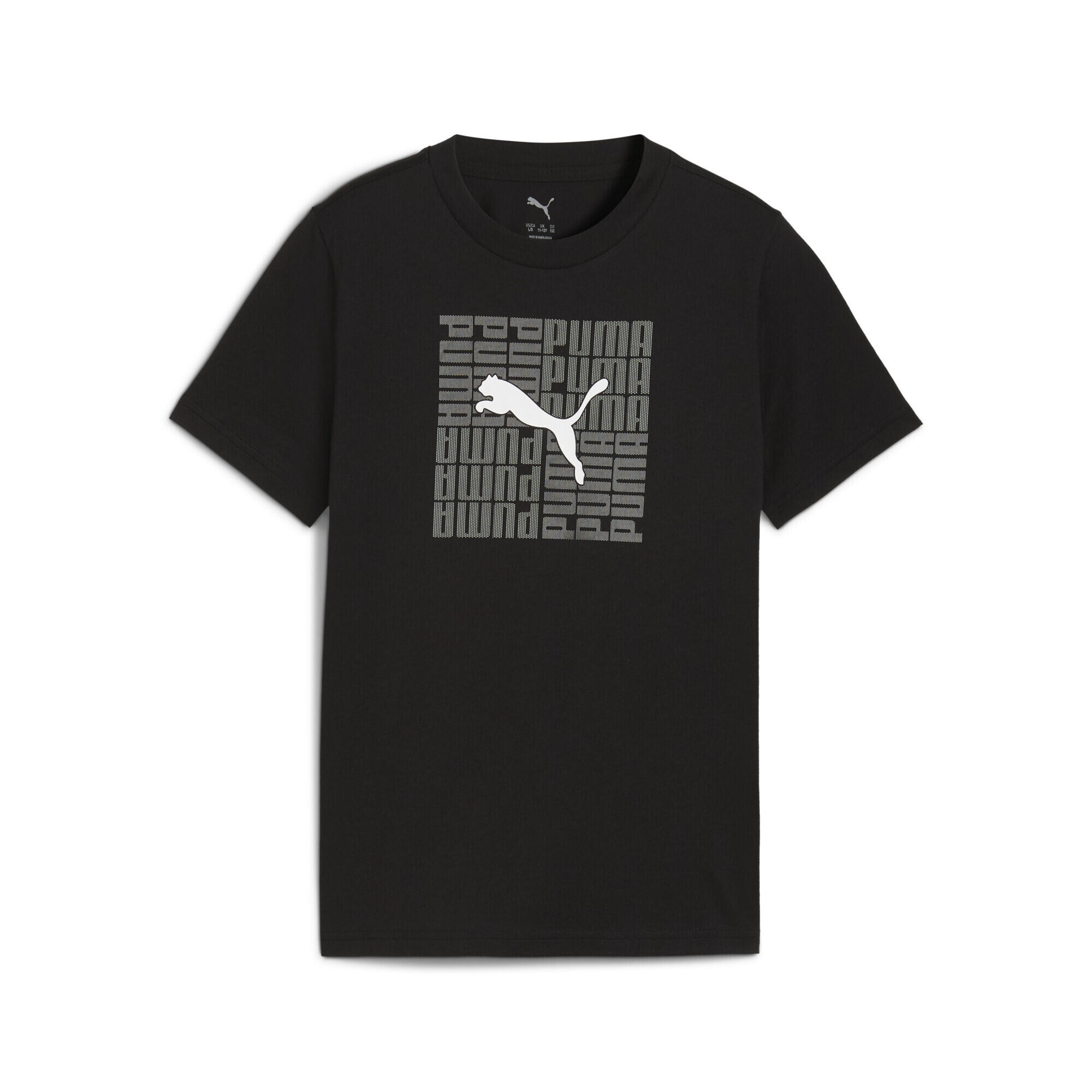 Młodzieżowa koszulka o kwadratowym kroju z grafiką PUMA