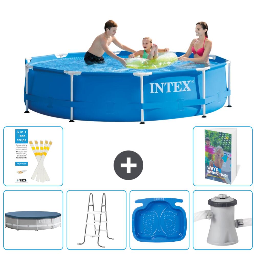 INTEX Basen ze stelażem Okrągły - 305x76 cm - 7-częściowy S140