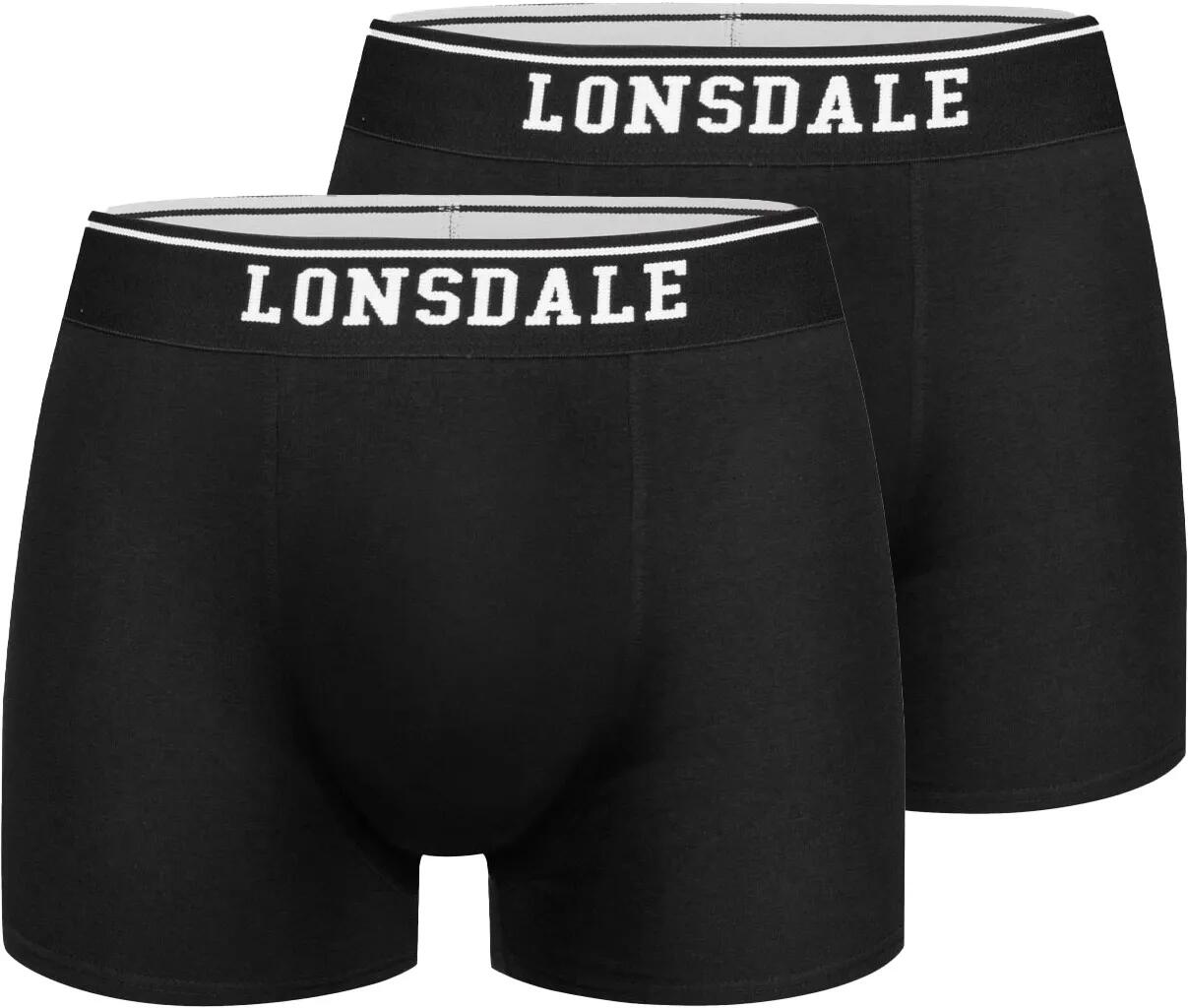 Bokserki męskie Lonsdale Oxfordshire, 2-pak, czarne