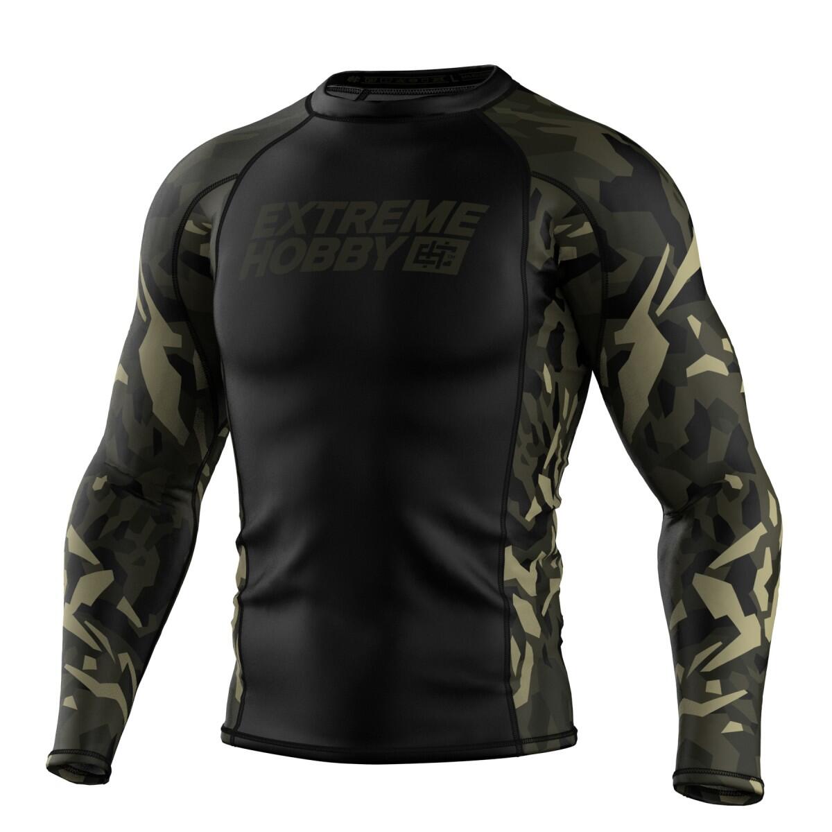 Koszulka sportowa męska Rashguard do MMA EXTREME HOBBY JUNGLE PANTHER