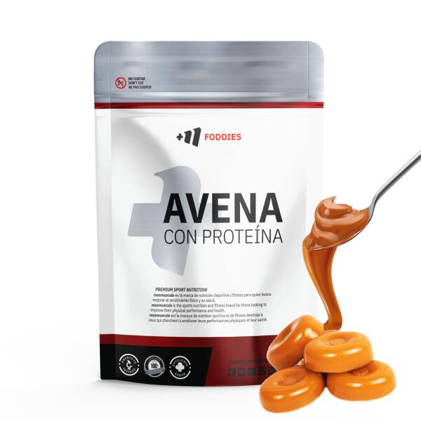 Mąka owsiana z białko - 1 kg Kremowy karmel MASMUSCULO