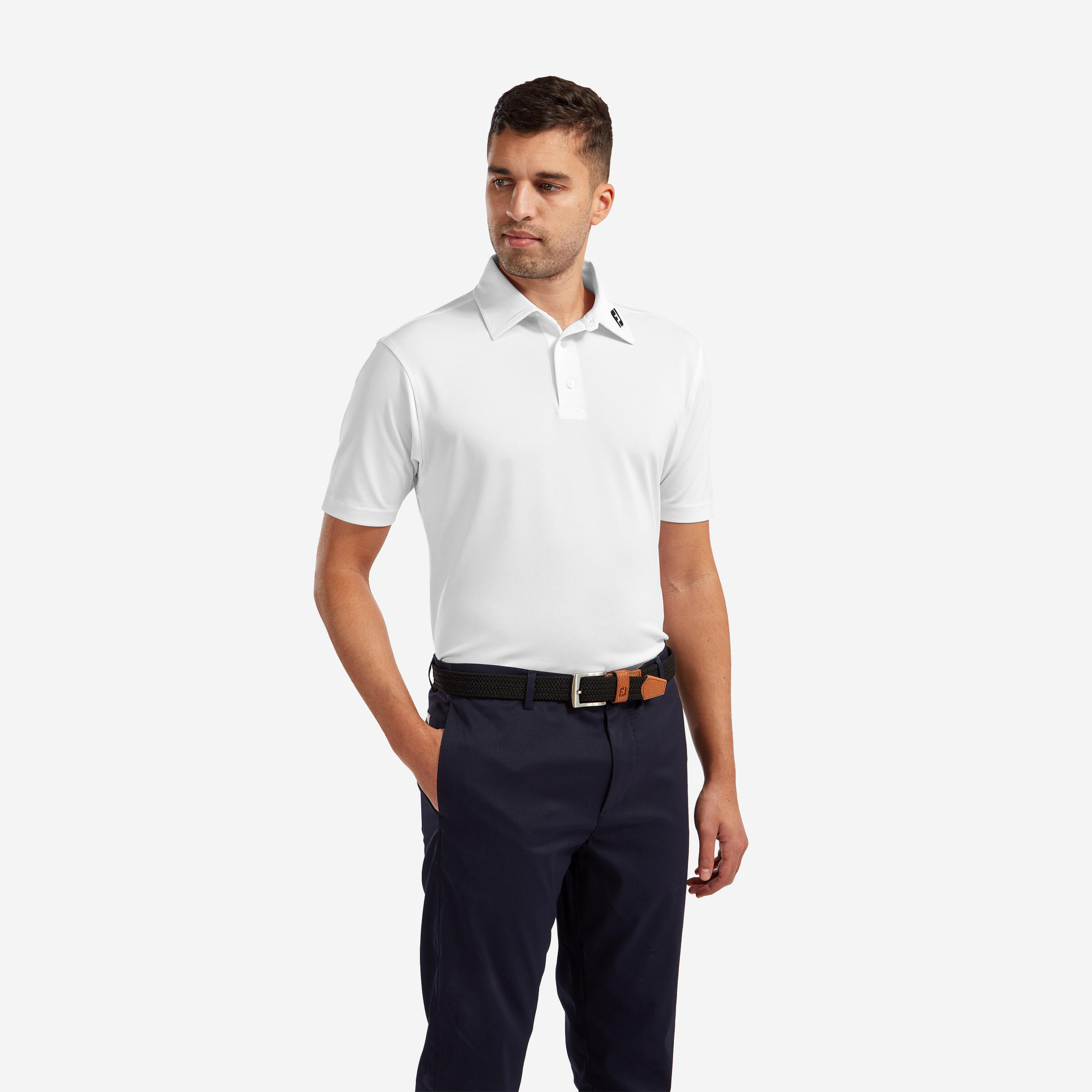 Koszulka polo do golfa Footjoy elastyczna pikowana