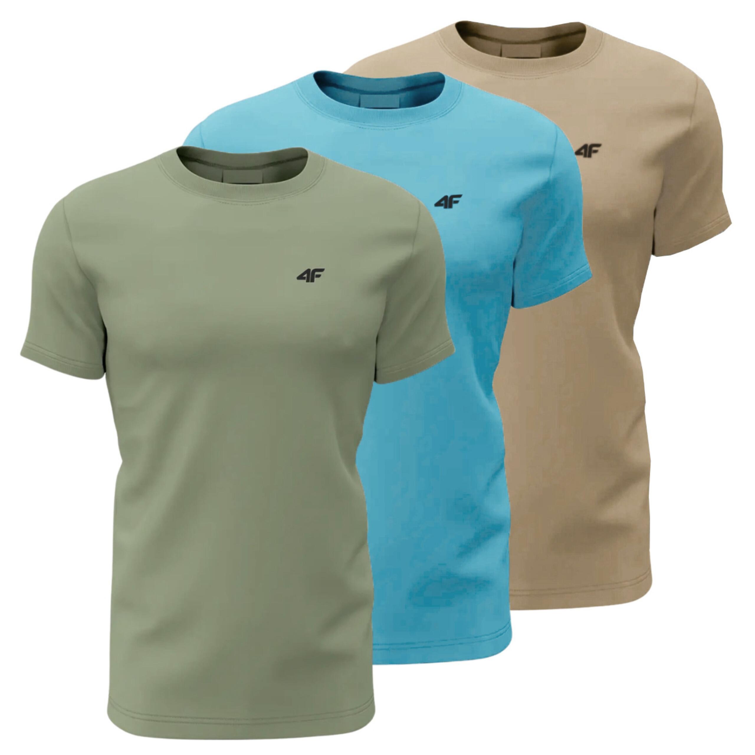 T-shirt męski (ZESTAW KOSZULEK 3 SZT.) 4F 4FWSS26TTSHM4481