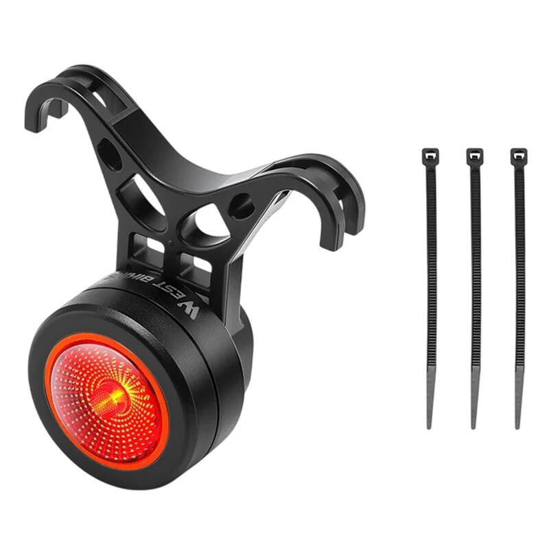 Inteligentna lampa tylna rowerowa z czujnikiem hamulca magnetycznego