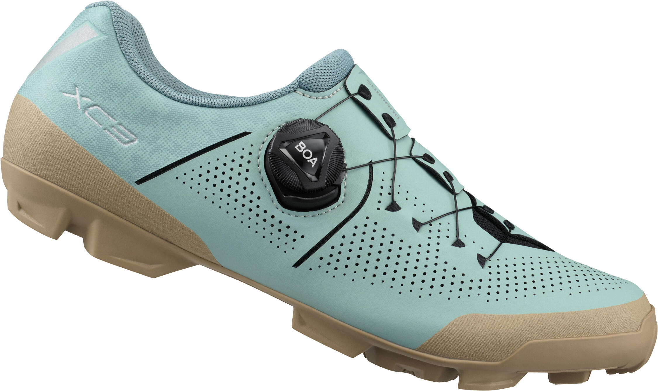 Buty rowerowe XC302W do kolarstwa górskiego, kolor surf blue