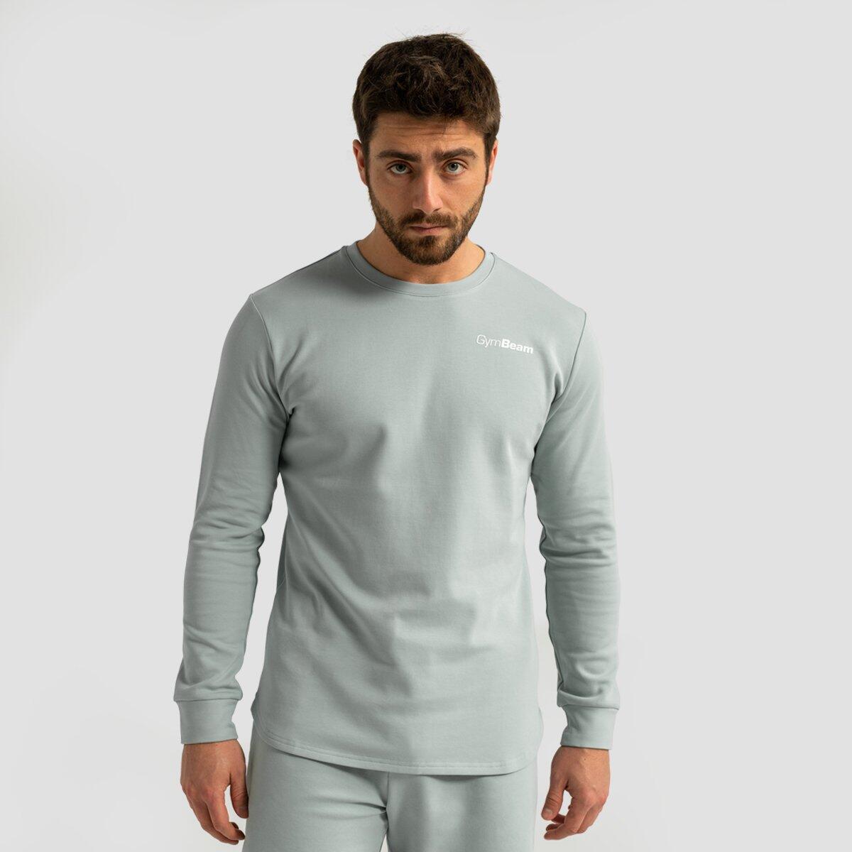 Bluza męska slim bez kaptura eukaliptusowa Limitless