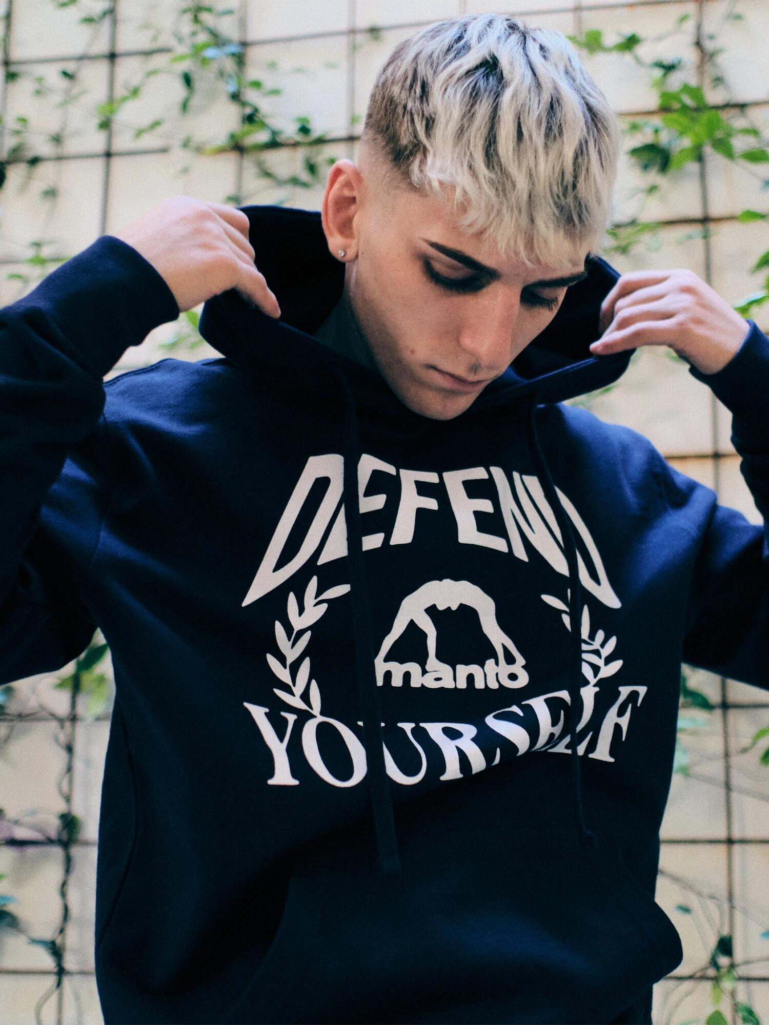 MANTO bluza z kapturem DEFEND granatowa