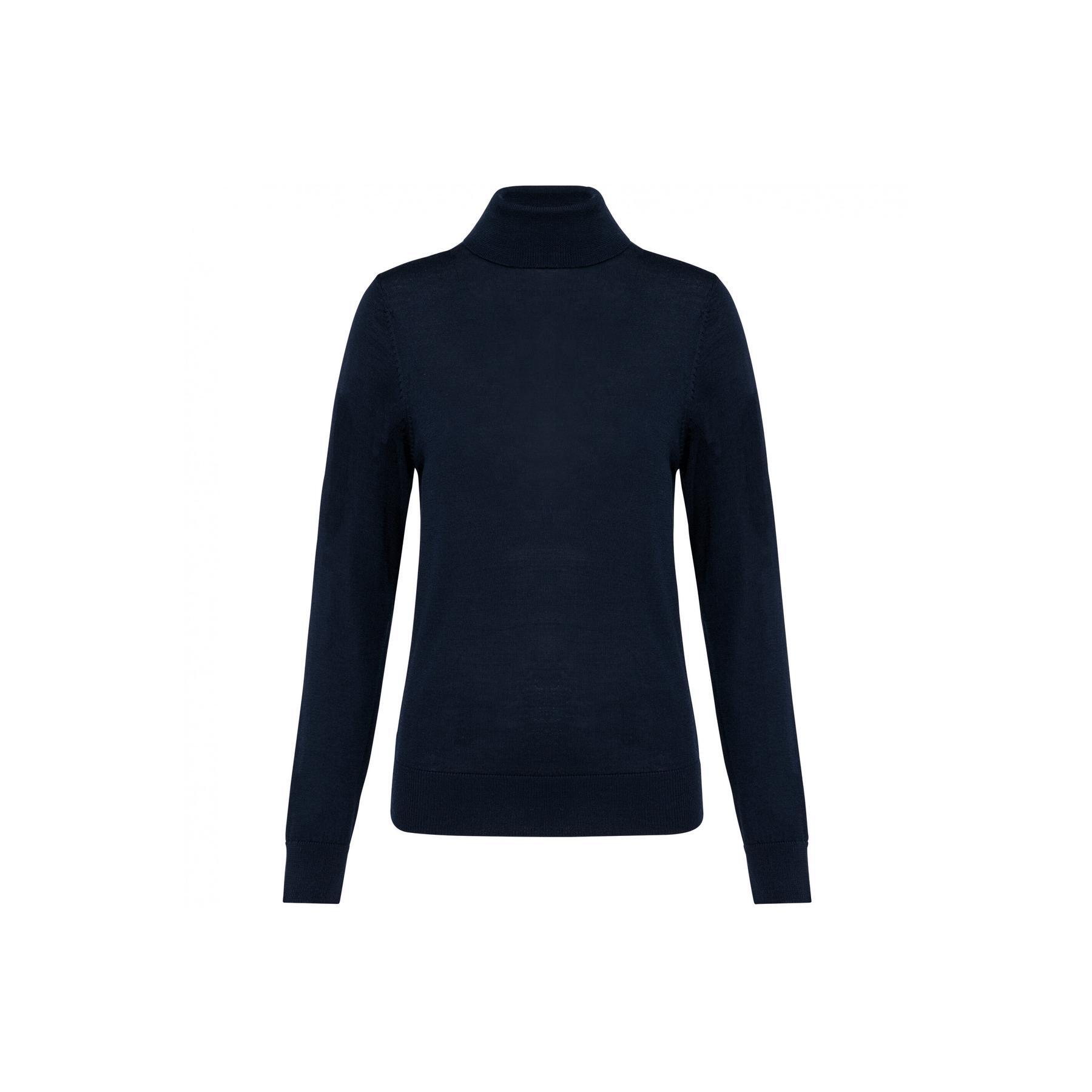 Damski sweter z merynosów z golfem Kariban Premium