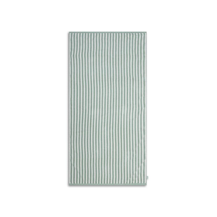 Ręcznik plażowy Swim Essentials Bawełniany – zielony – w paski – 135 x 65 cm