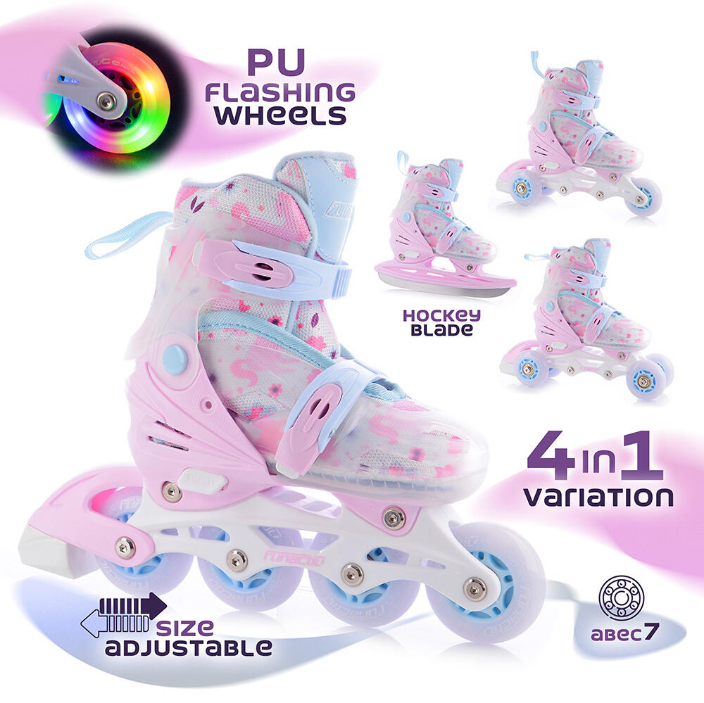 Łyżwy / Rolki / Wrotki dla dziewczynek FunActiv ADAPT LED 4in1 Girl