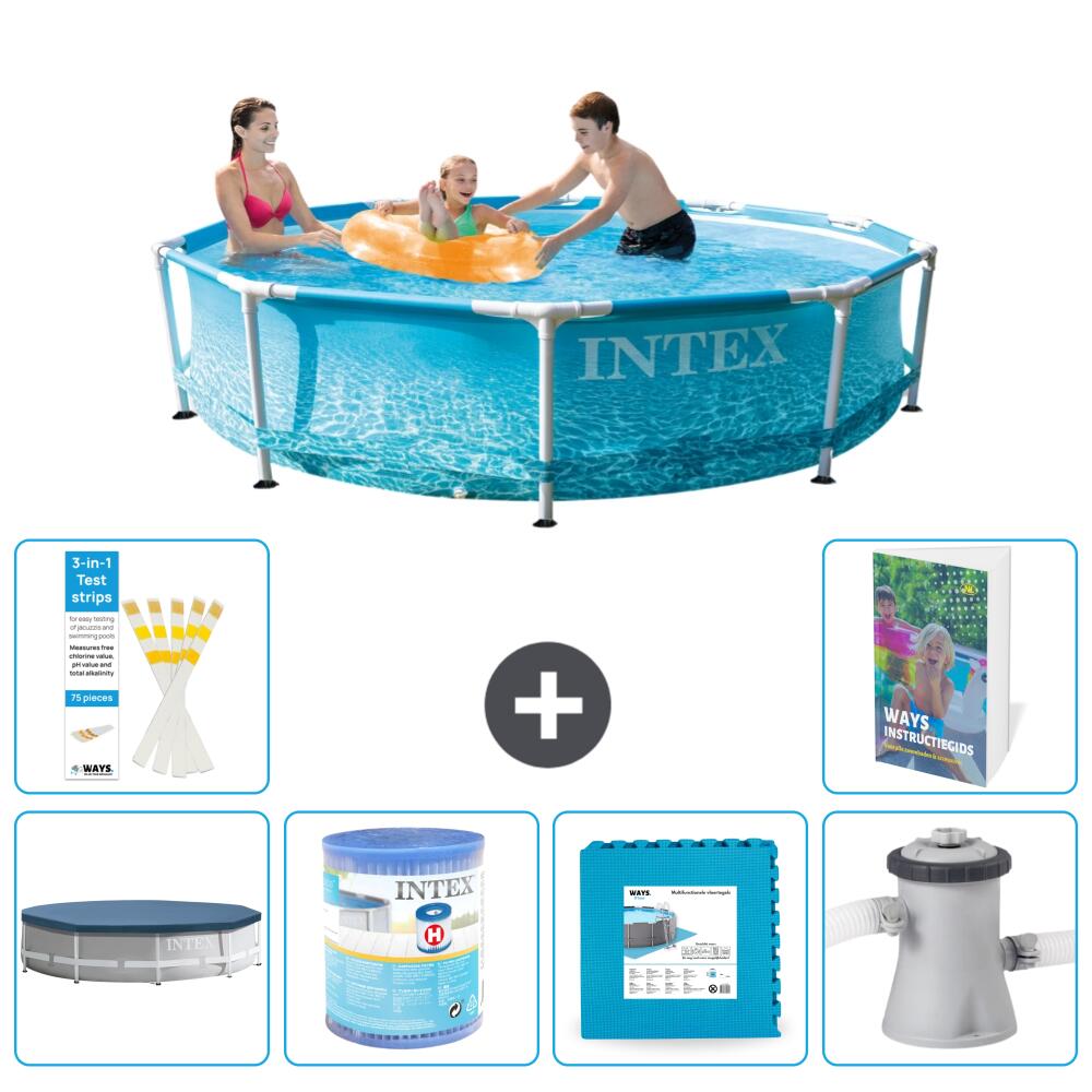 INTEX Basen ze stelażem Okrągły - 305x76 cm - 7-częściowy S146