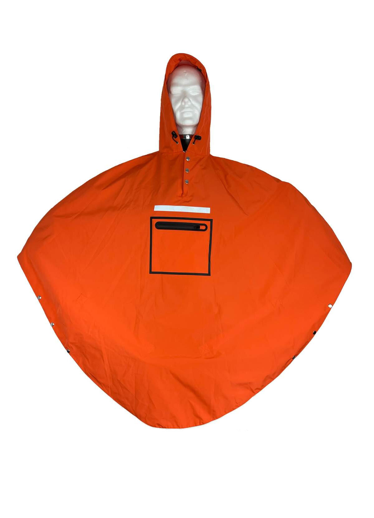 Poncho Ludowe Poncho Pomarańczowe