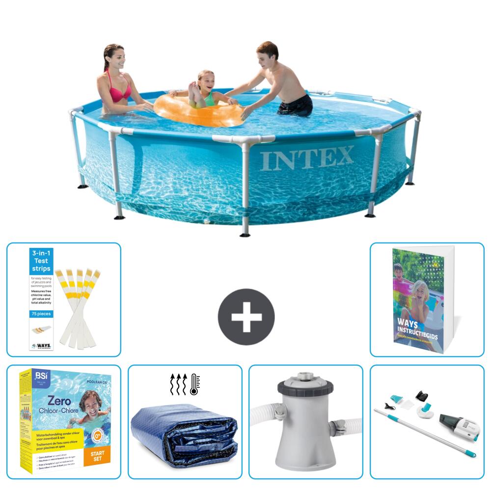 INTEX Basen ze stelażem Okrągły - 305x76 cm - 7-częściowy S39