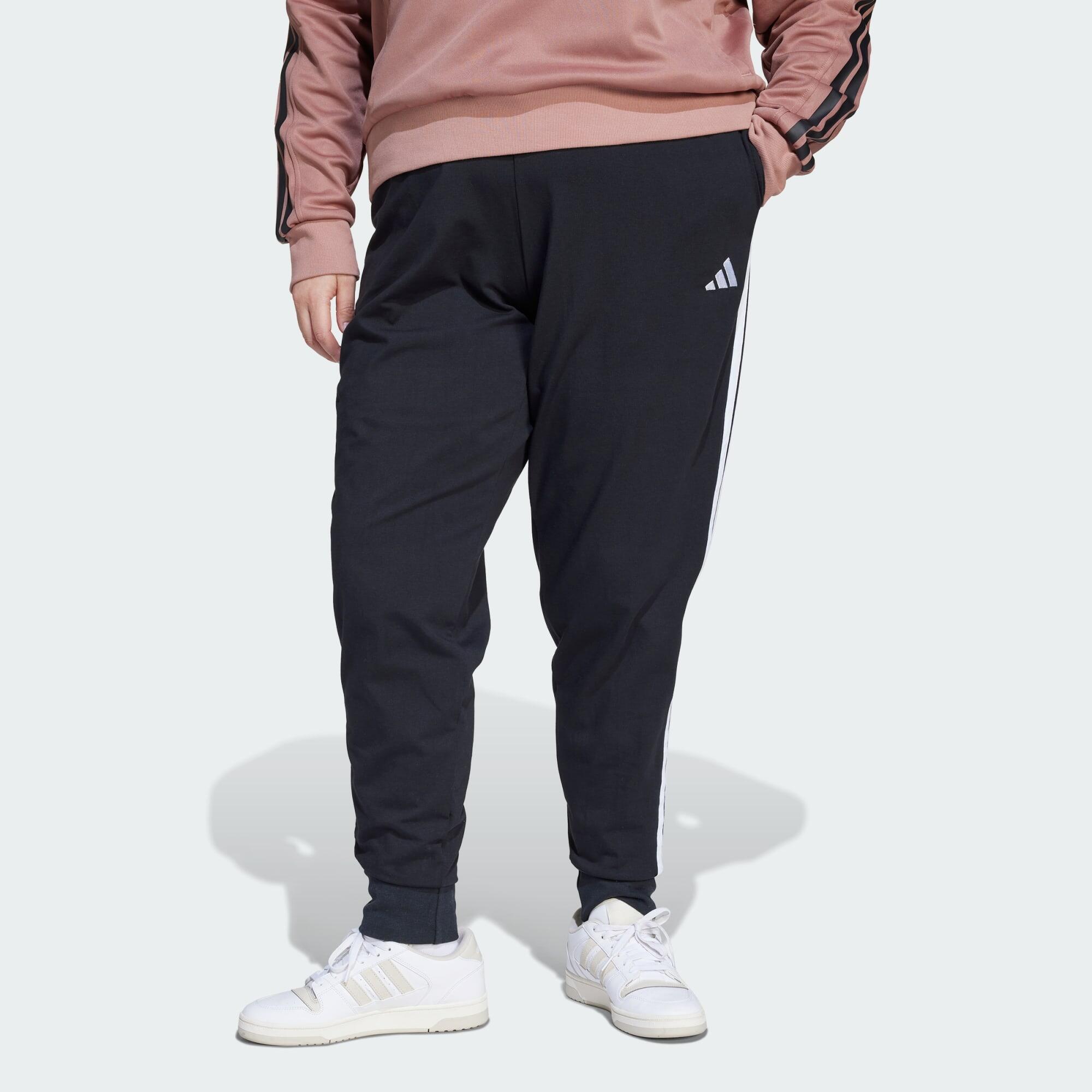 SPODNIE DRESOWE ESSENTIALS 3-STRIPES (DLA SYLWETEK PLUS SIZE)