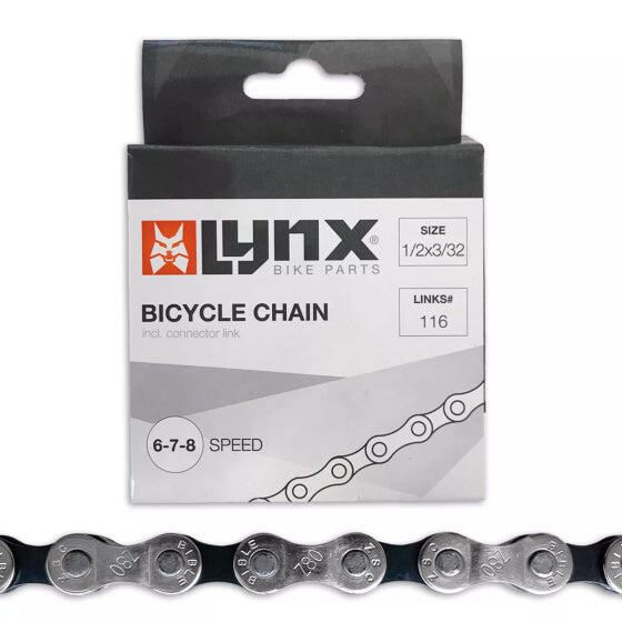 Lynx łańcuch 6/7/8 biegów 116 ogniw czarny