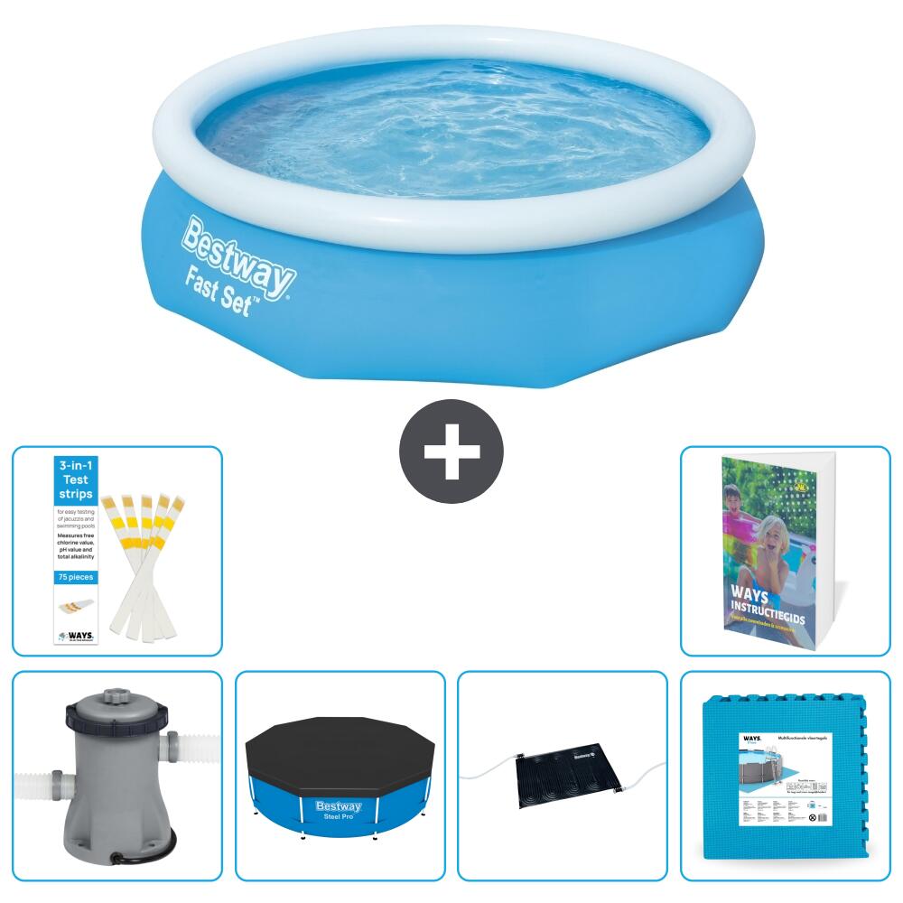 BESTWAY Basen Fast Set Okrągły - 305x76 cm - 7-częściowy S273