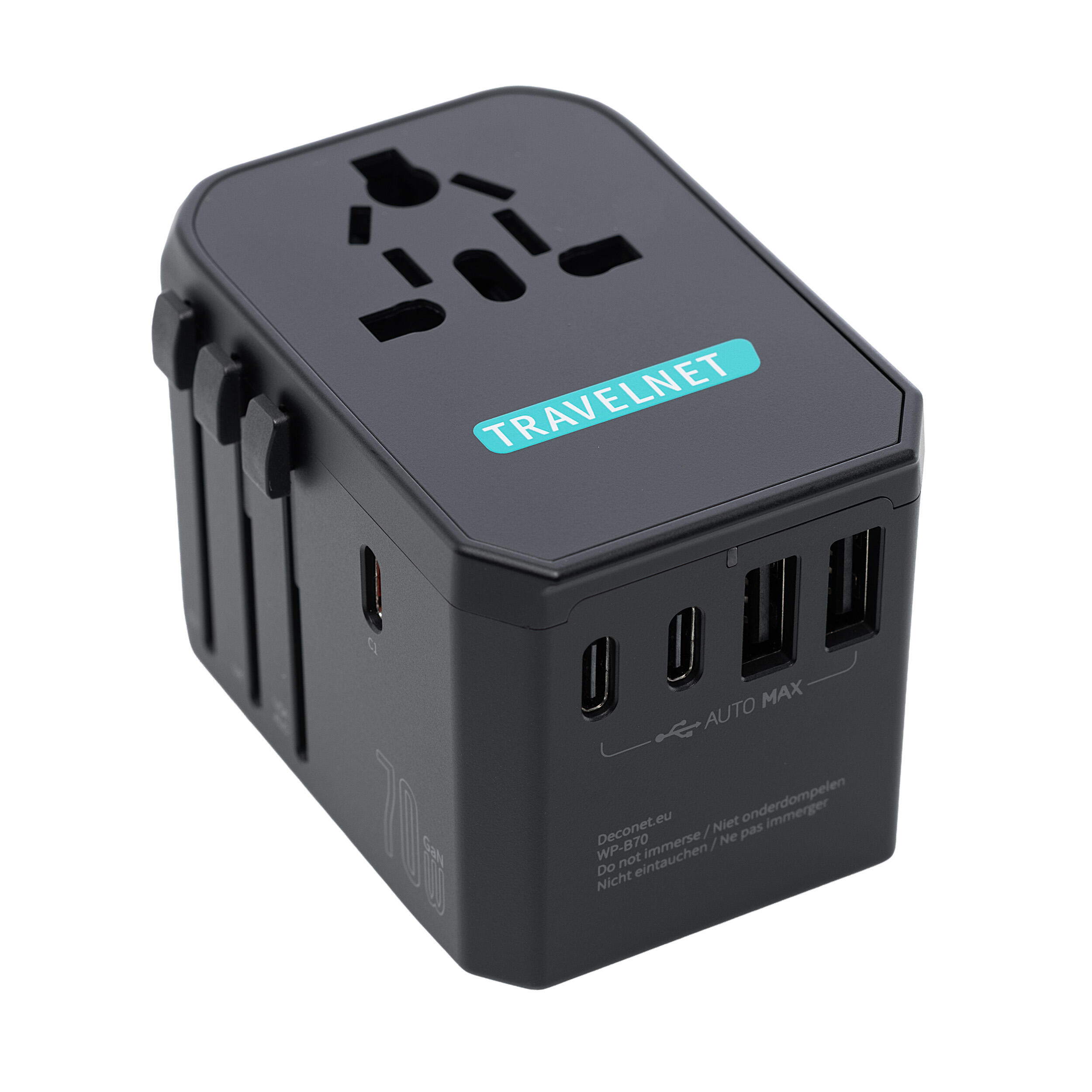 Adapter podróżny uniwersalny Travelnet z70W – 3x USB-C & 2x USB-A