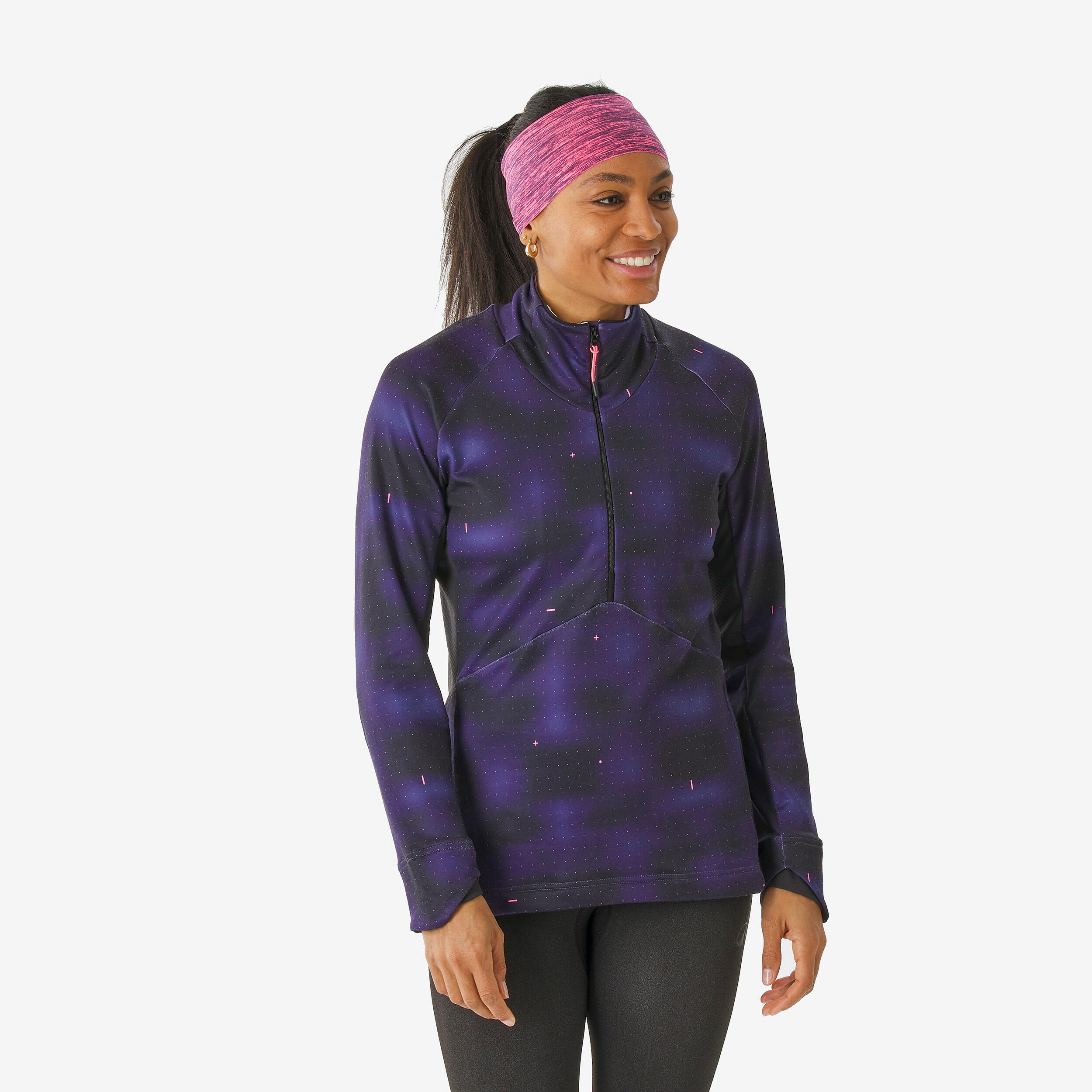 Koszulka termoaktywna narciarska damska Quechua BL 500 1/2 Zip