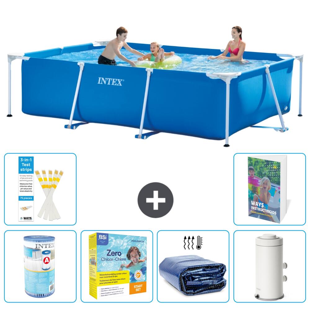 INTEX Basen ze stelażem Prostokątny - 300x200x75 cm - 7-częściowy S65