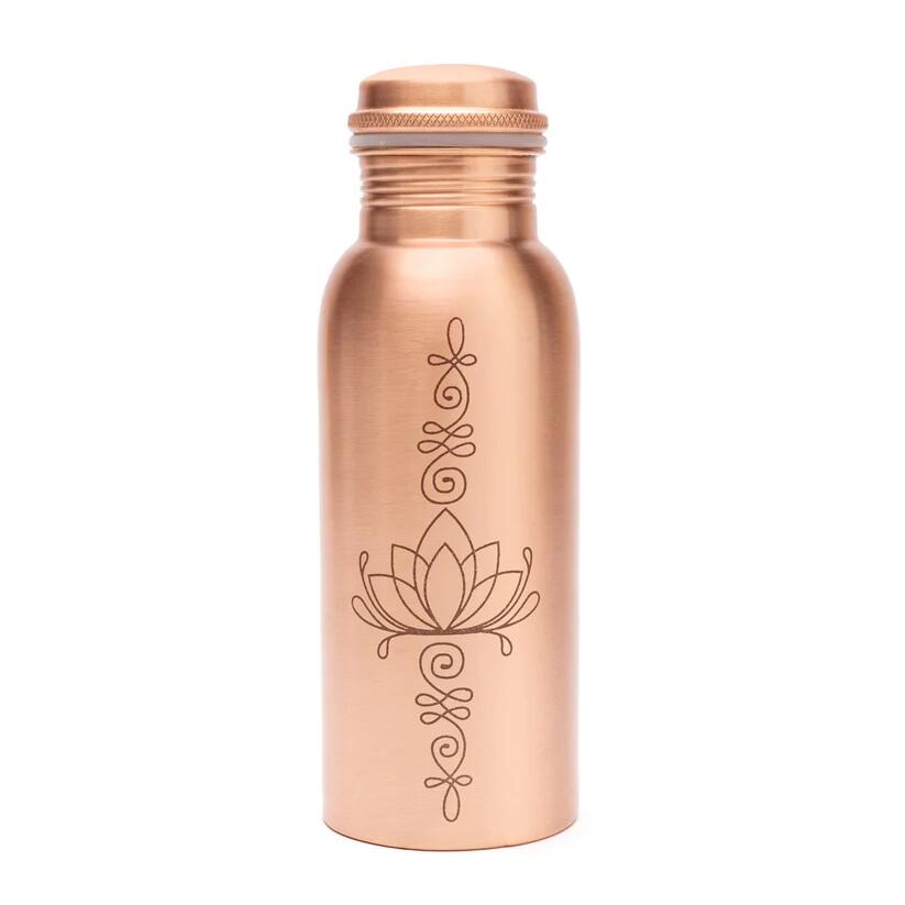 Miedziana butelka do wody Lotus 500 ml