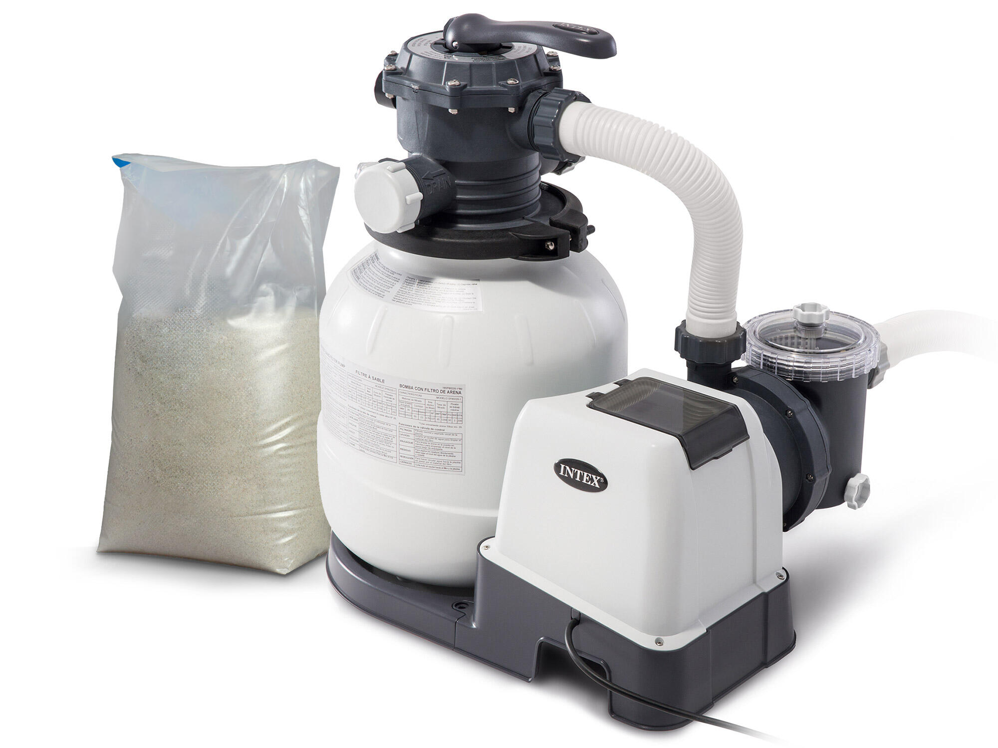 Pompa filtrująca piaskowa 7900 l/h + 25 kg piasku Intex 26646