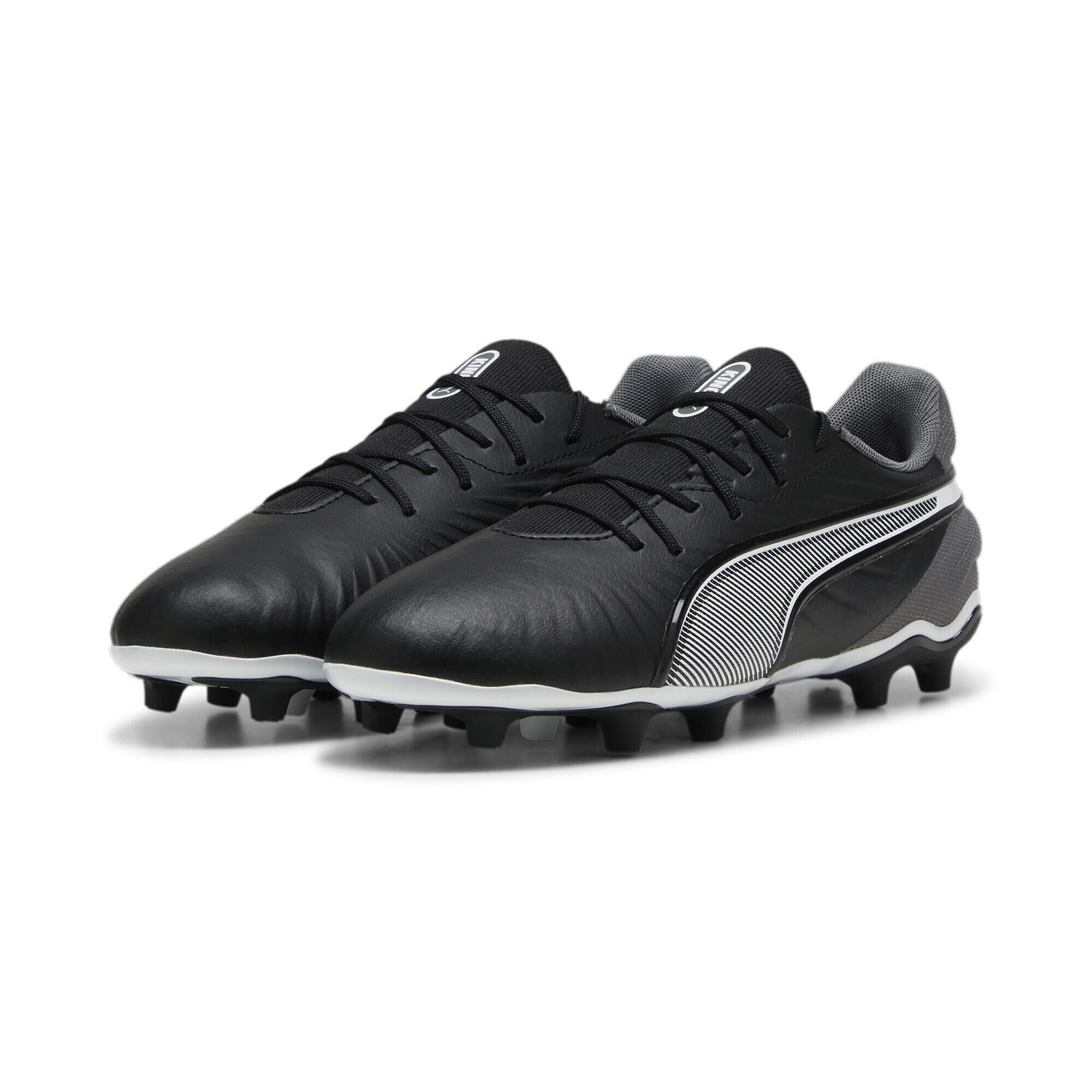 Zdjęcia - Buty piłkarskie Puma Młodzieżowe  KING Match FG/AG  Black White Cool Dark Gray 