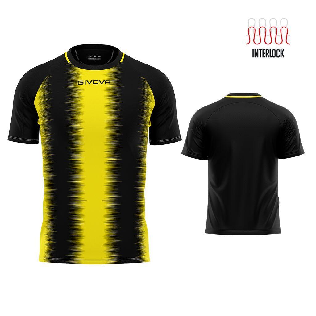 Koszulka sportowa Givova Stripe żółto-czarna