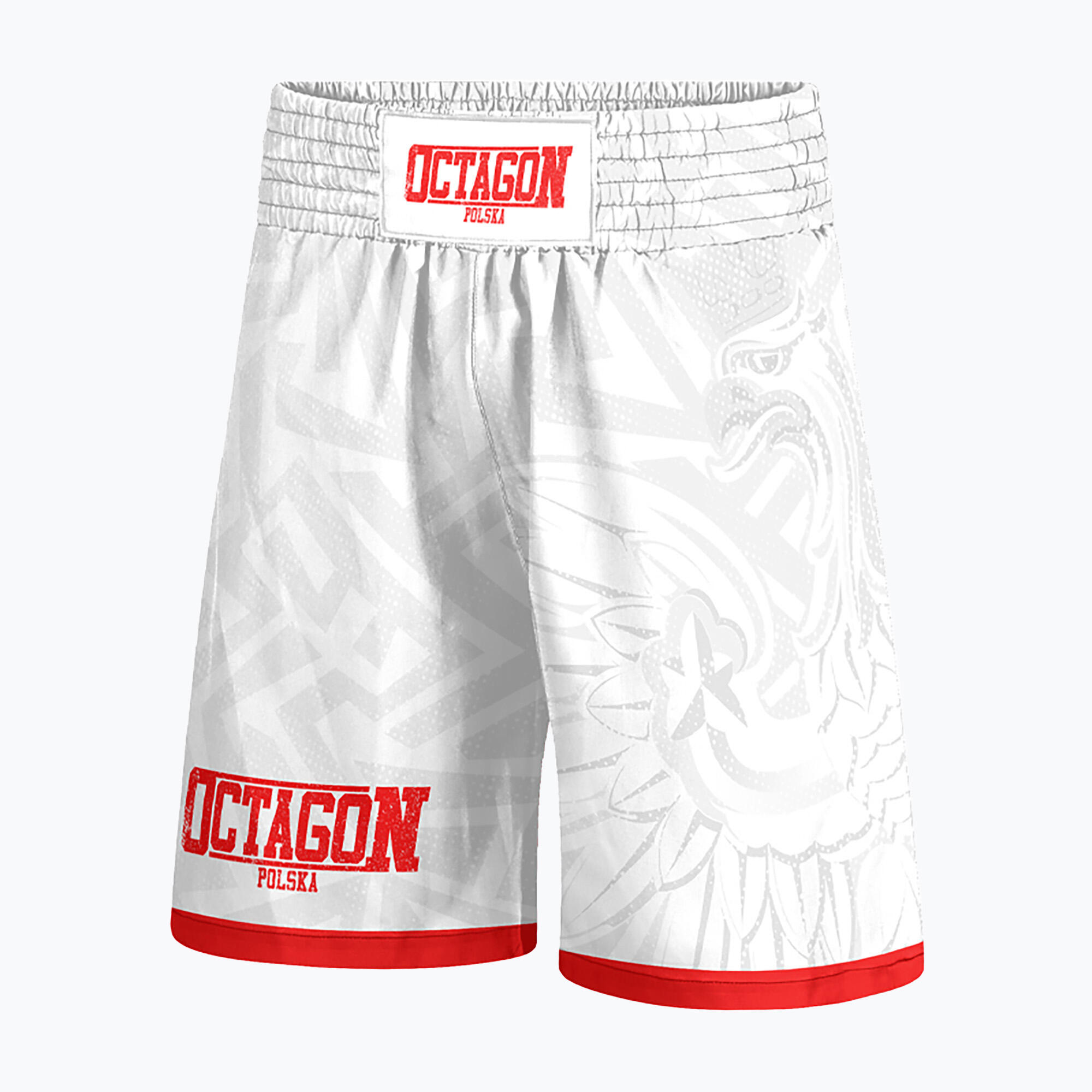 Spodenki bokserskie męskie Octagon Polska Biało Czerwony