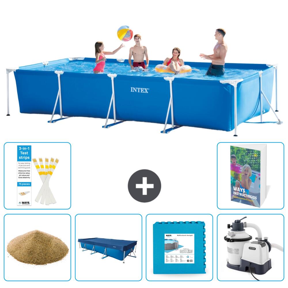 INTEX Basen ze stelażem Prostokątny - 450x220x84 cm - 7-częściowy S35