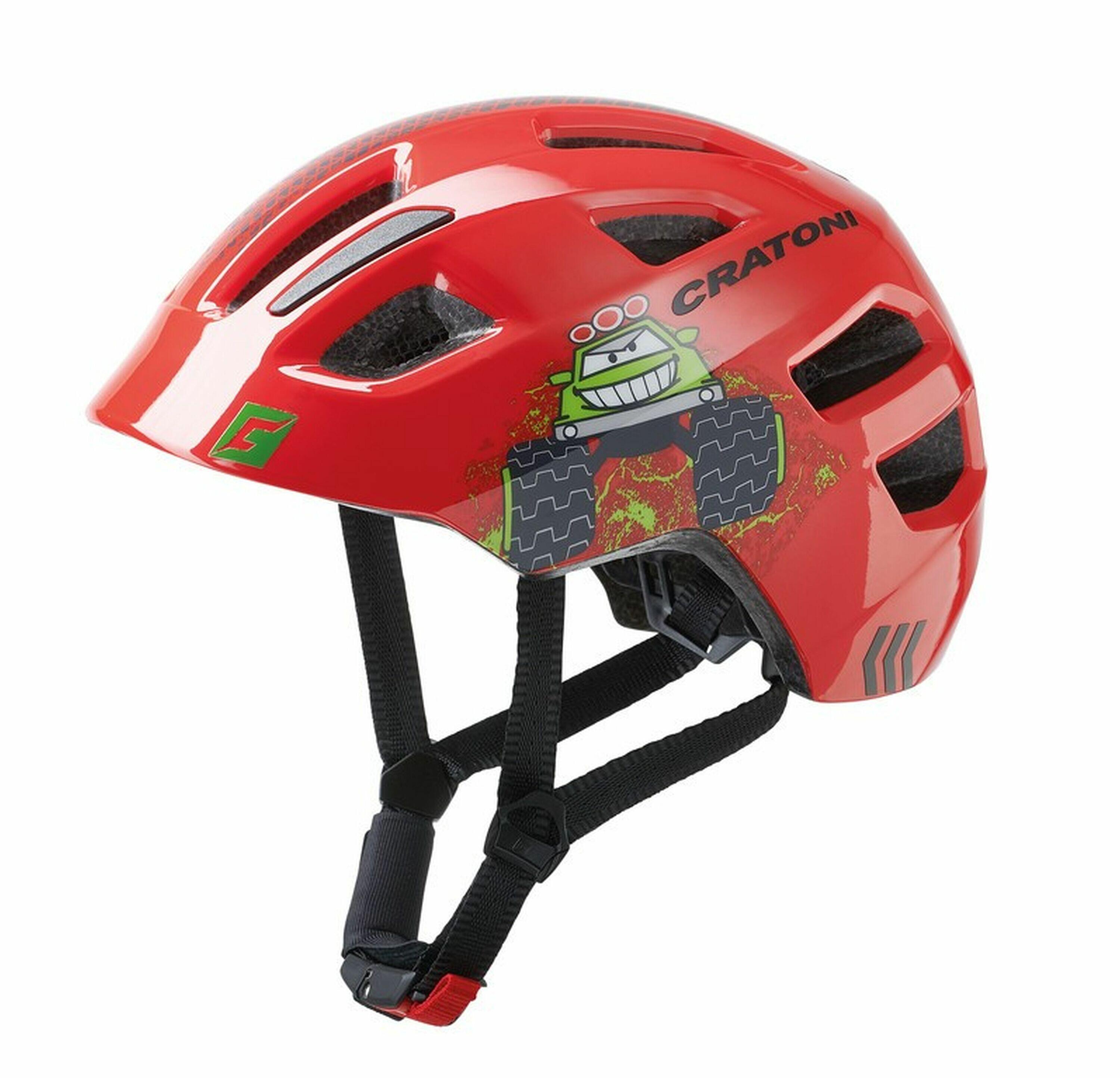 Kask dziecięcy Maxster czerwony błyszczący