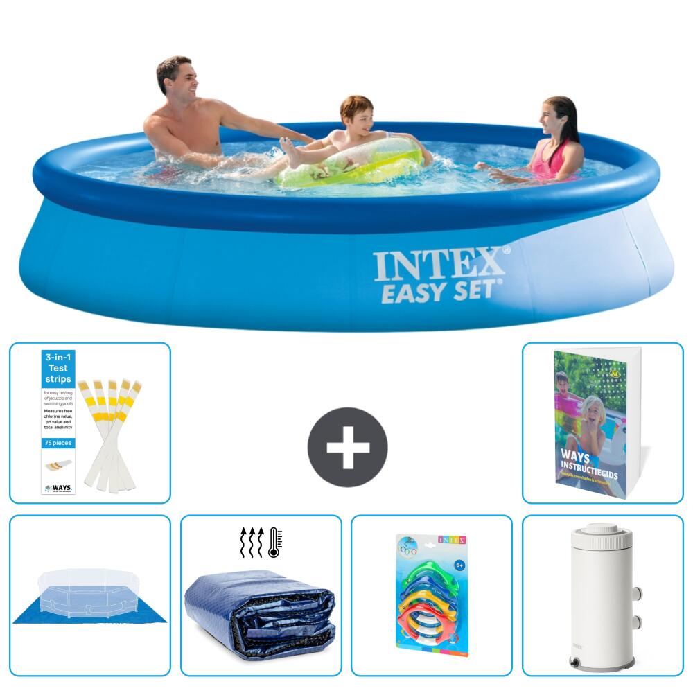 INTEX Basen Easy Set Okrągły - 366x76 cm - 7-częściowy S123