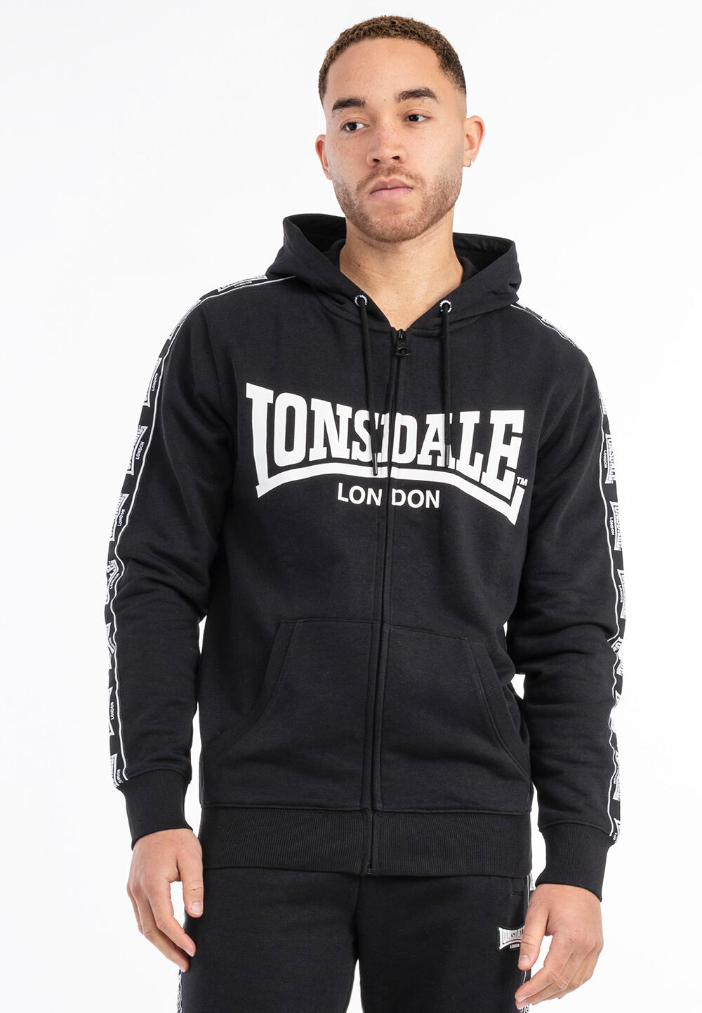 Klasyczny rozpinany sweatshirt z kapturem Lonsdale Bigton