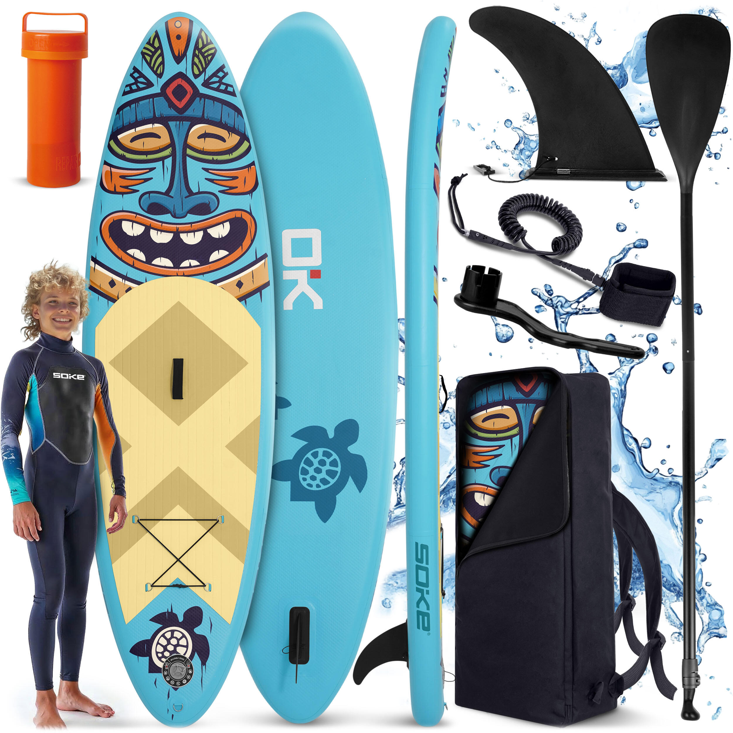 Deska SUP do pływania pompowana Paddle Aquasurf 275cm Soke