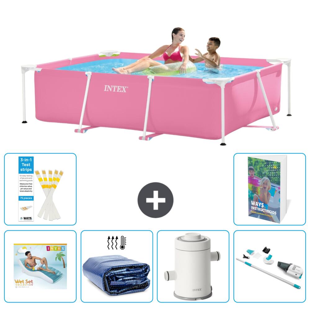INTEX Basen ze stelażem Prostokątny - 220x150x60 cm - 7-częściowy S87