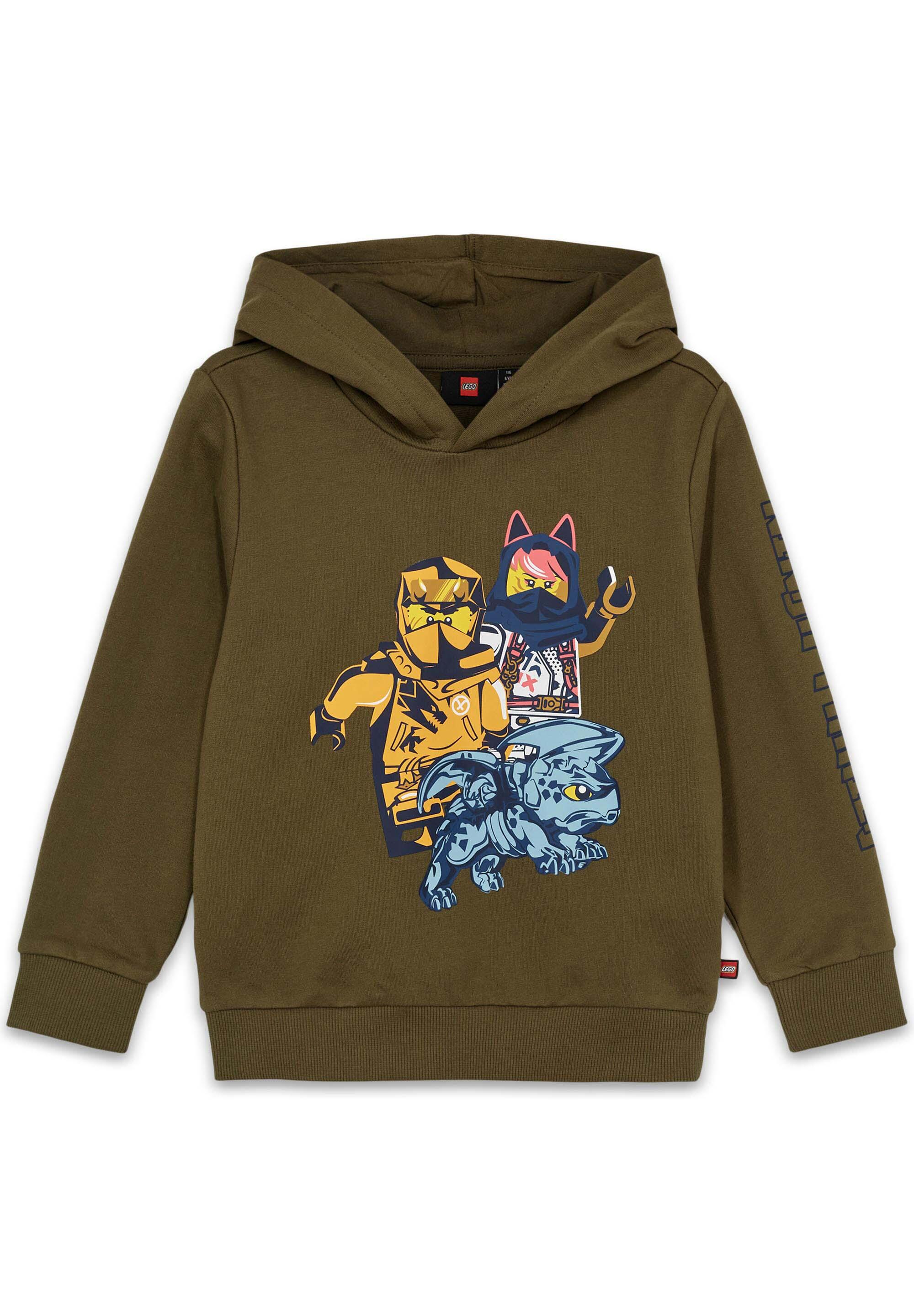 Bluza z Kapturem Dziecięca LEGO NINJAGO Scout 701 Zielona
